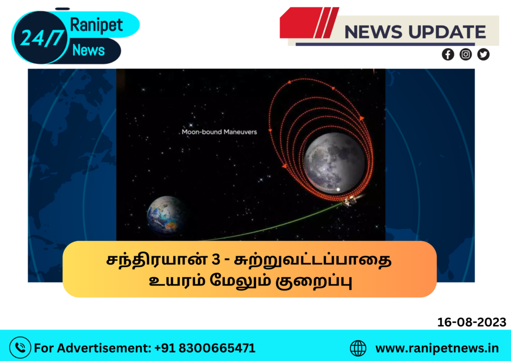 Chandrayaan 3 - Further Reduction in Orbital Altitude.