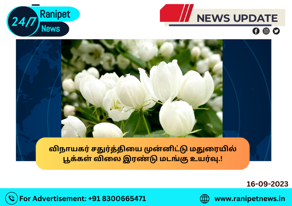 On the occasion of Ganesha Chaturthi, the price of flowers in Madurai has doubled.