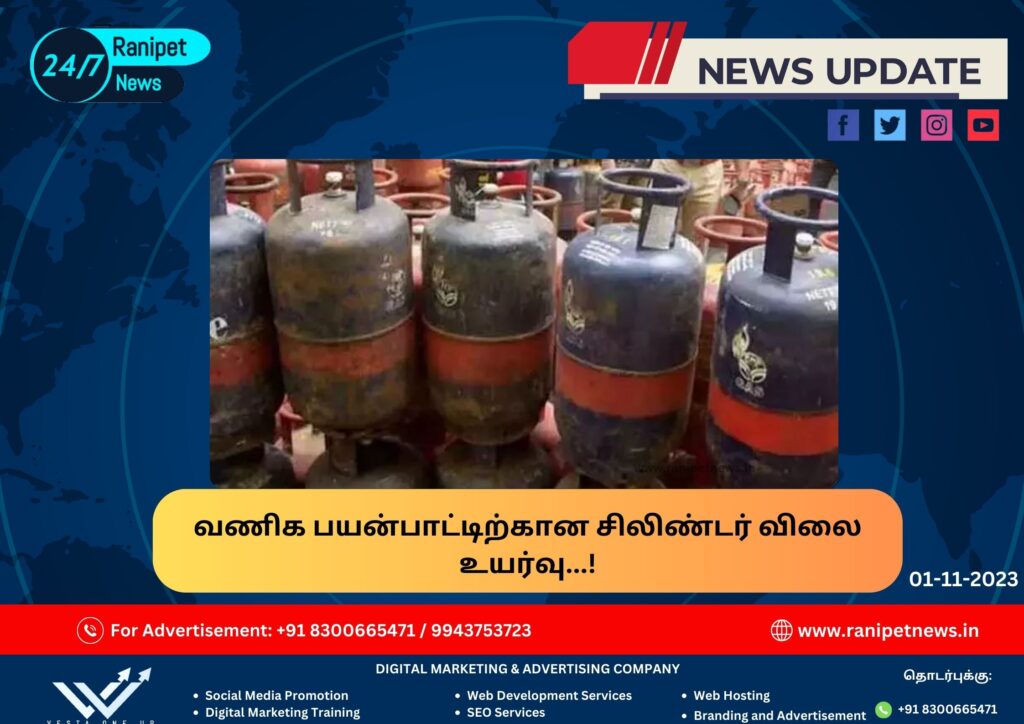 Increase in cylinder price for commercial use...!