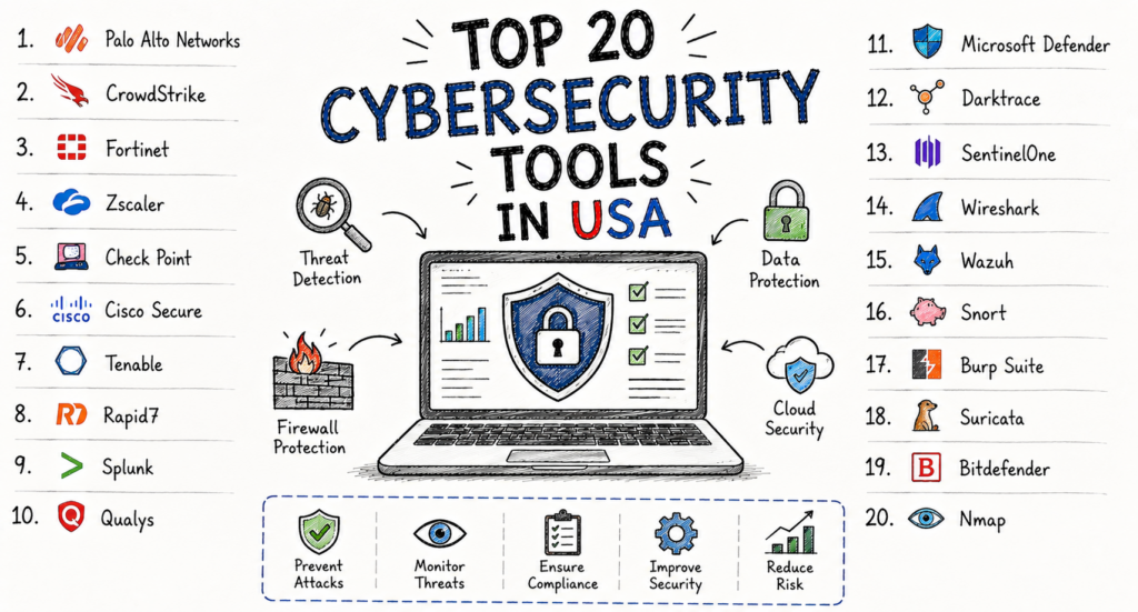 Top 20 Cybersecurity Tools in USA